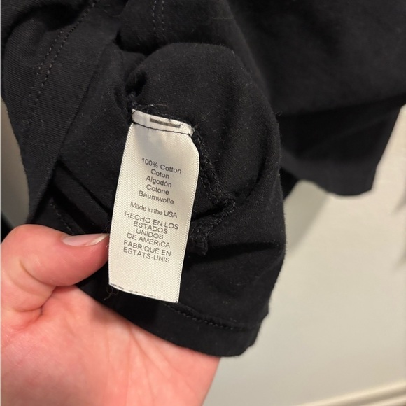 Michael Stars The Tee in Vote Long Sleeve, size S, 100% cotton in black - Picture 6 of 7